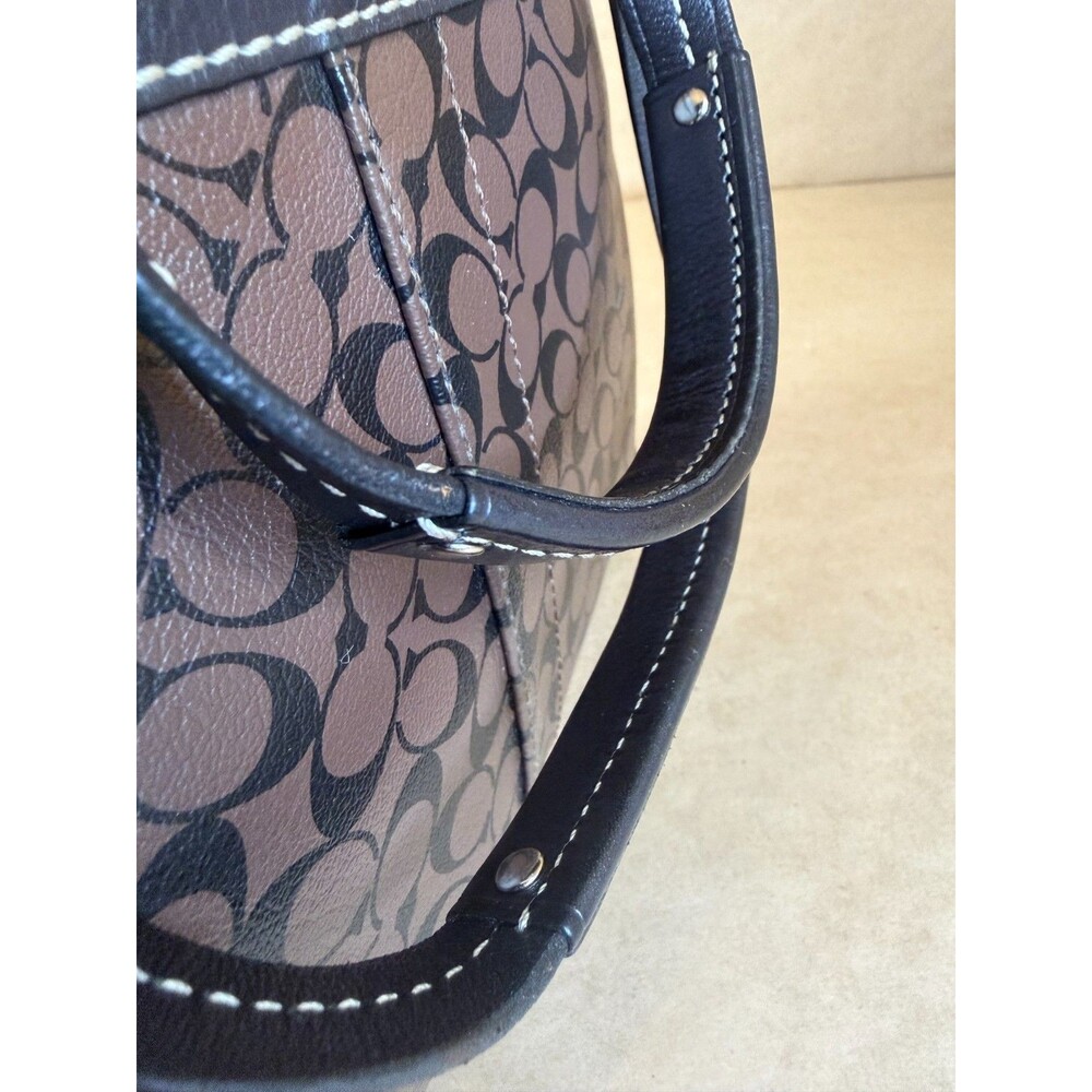 Coach F15137 Chelsea Heritage Stripe Signature C North South Tote AUTHENTICATED - Picture 13 of 16